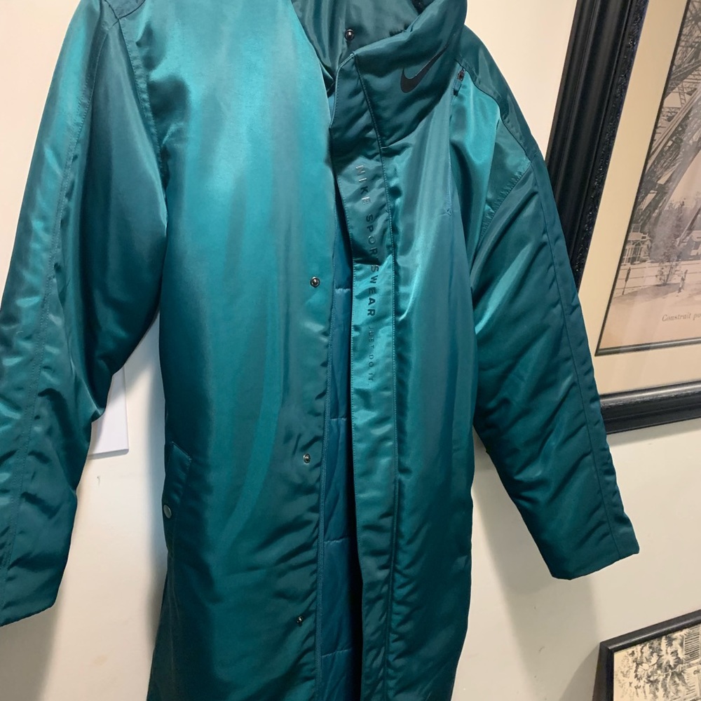 Nike long belted duster coat.